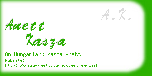 anett kasza business card